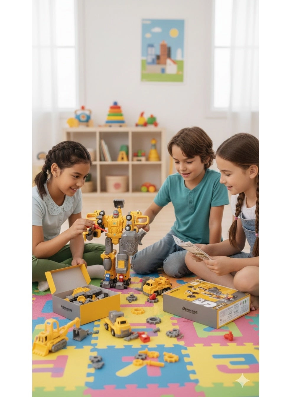 5-in-1 Construction Robot Transformer