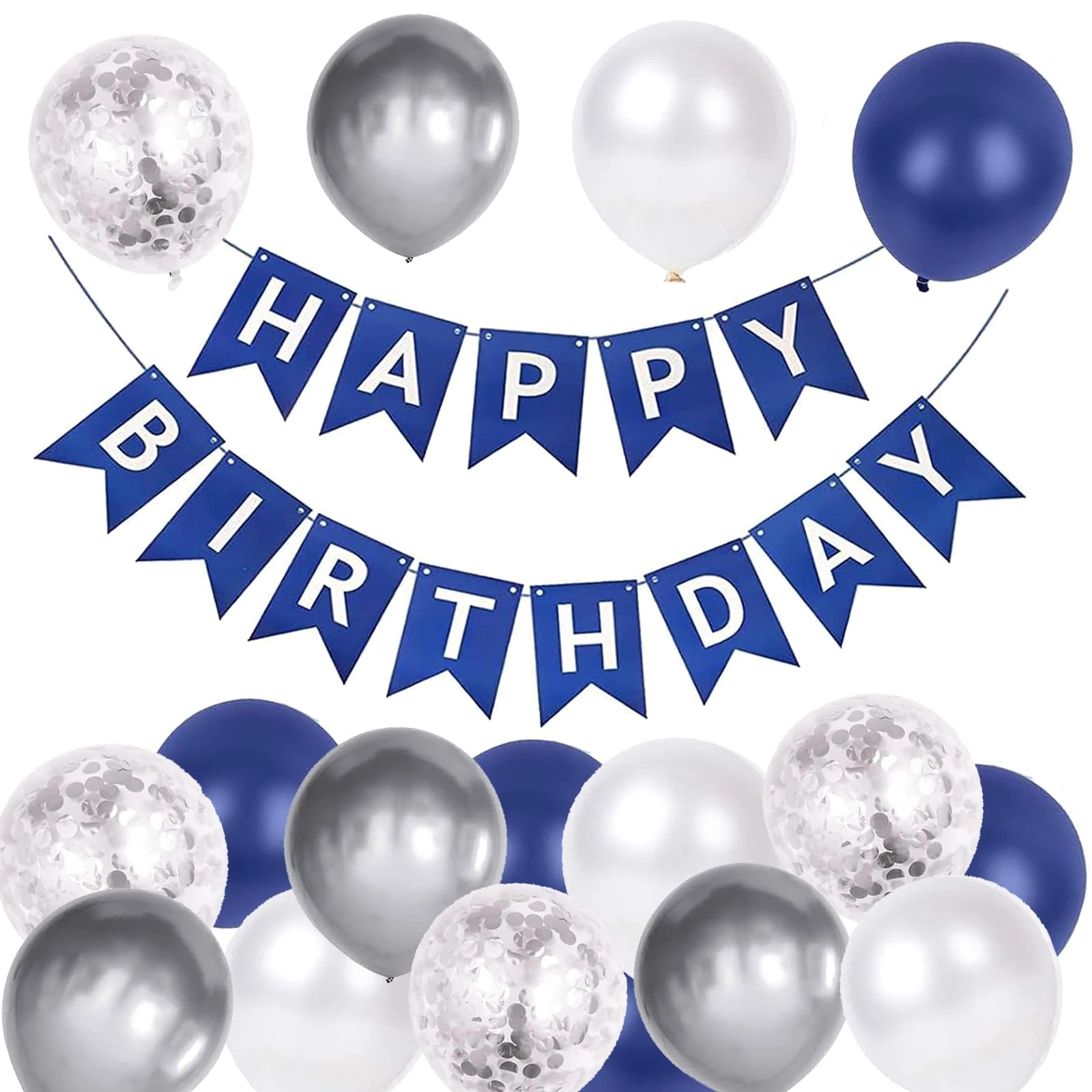 Happy Birthday Banner - 16pcs Birthday