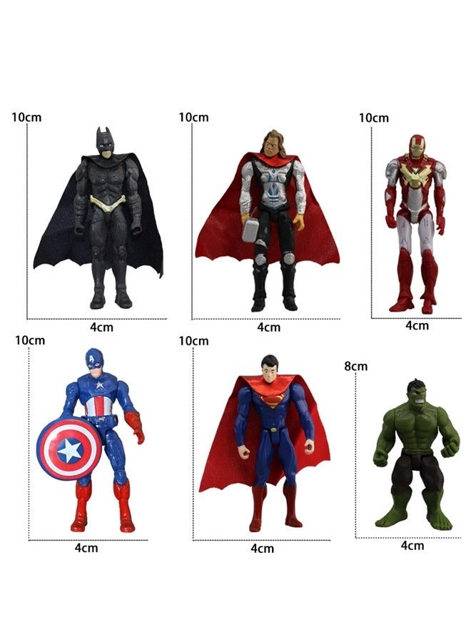 Superhero Action Figure Set - 3+ 6-Piece