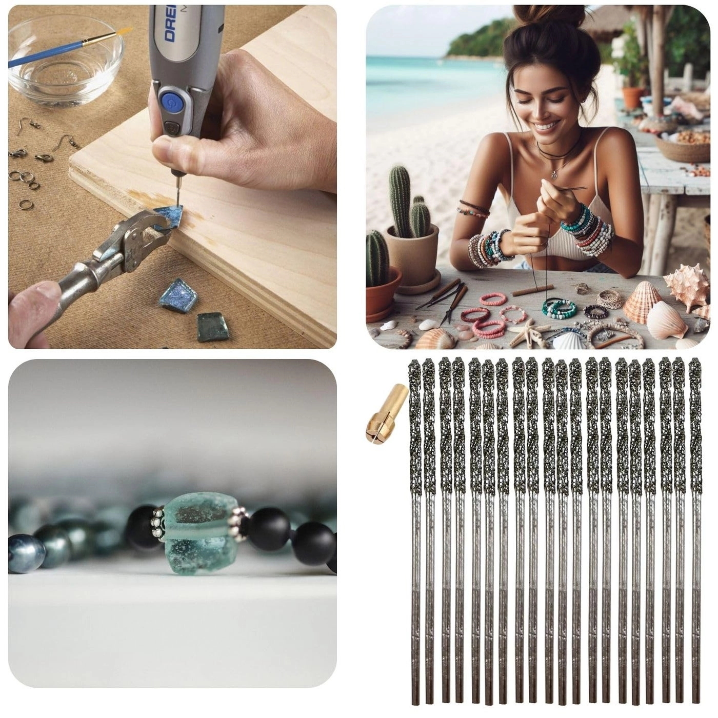 Diamond Drill Bit Set - 20-Pc 2mm