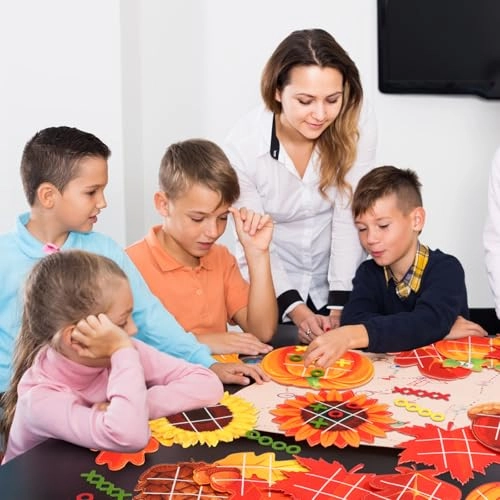 Pumpkin Maple Tic Tac Toe - 24 Fall Party Favors Pack