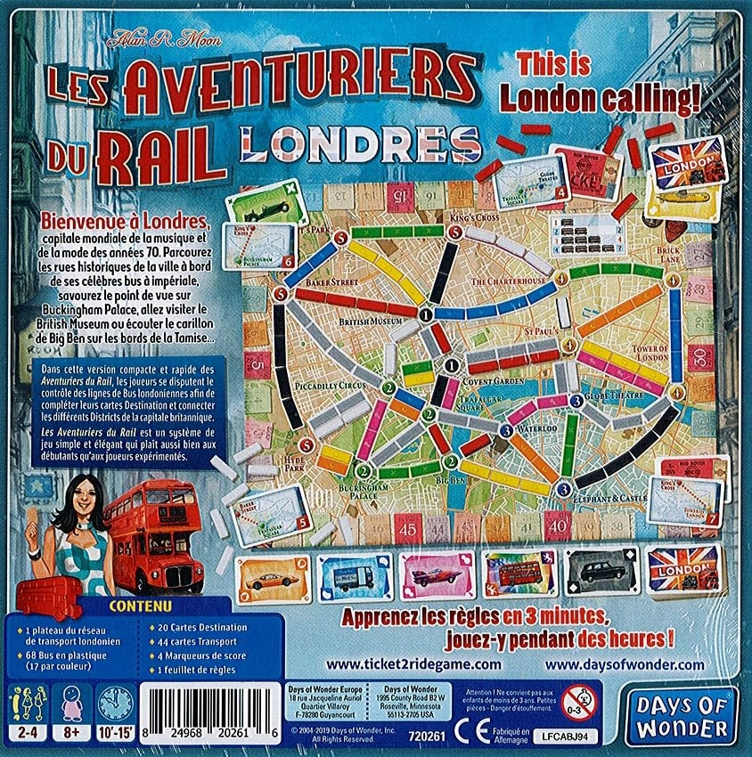 Ticket to Ride - London + Ticket to Ride - New York + Decaps (French)