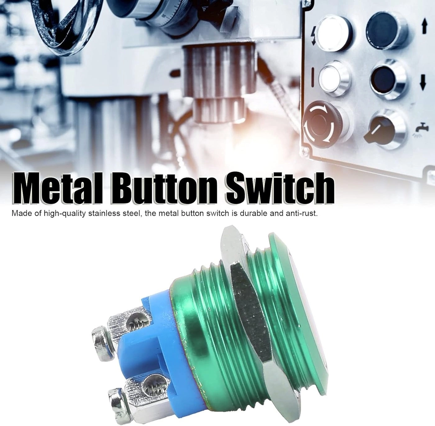 Metal Button Switch - 220V Self-reset Waterproof