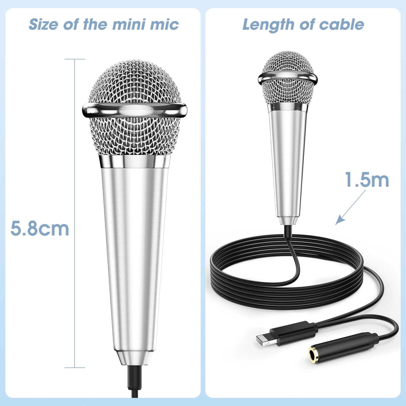 AG01 Lightning+3.5mm-Mini-Jack Microphone