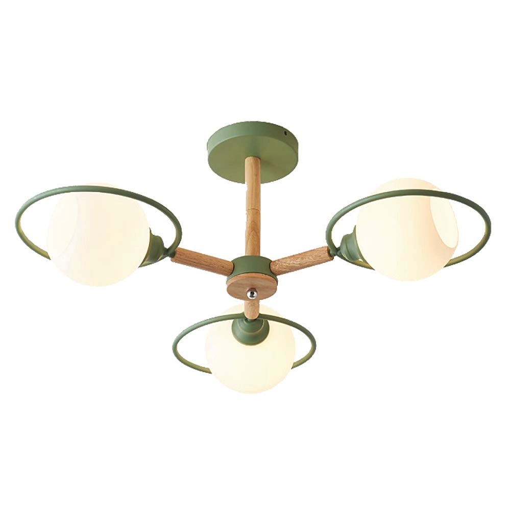 Farmhouse Wood Oak Chandelier