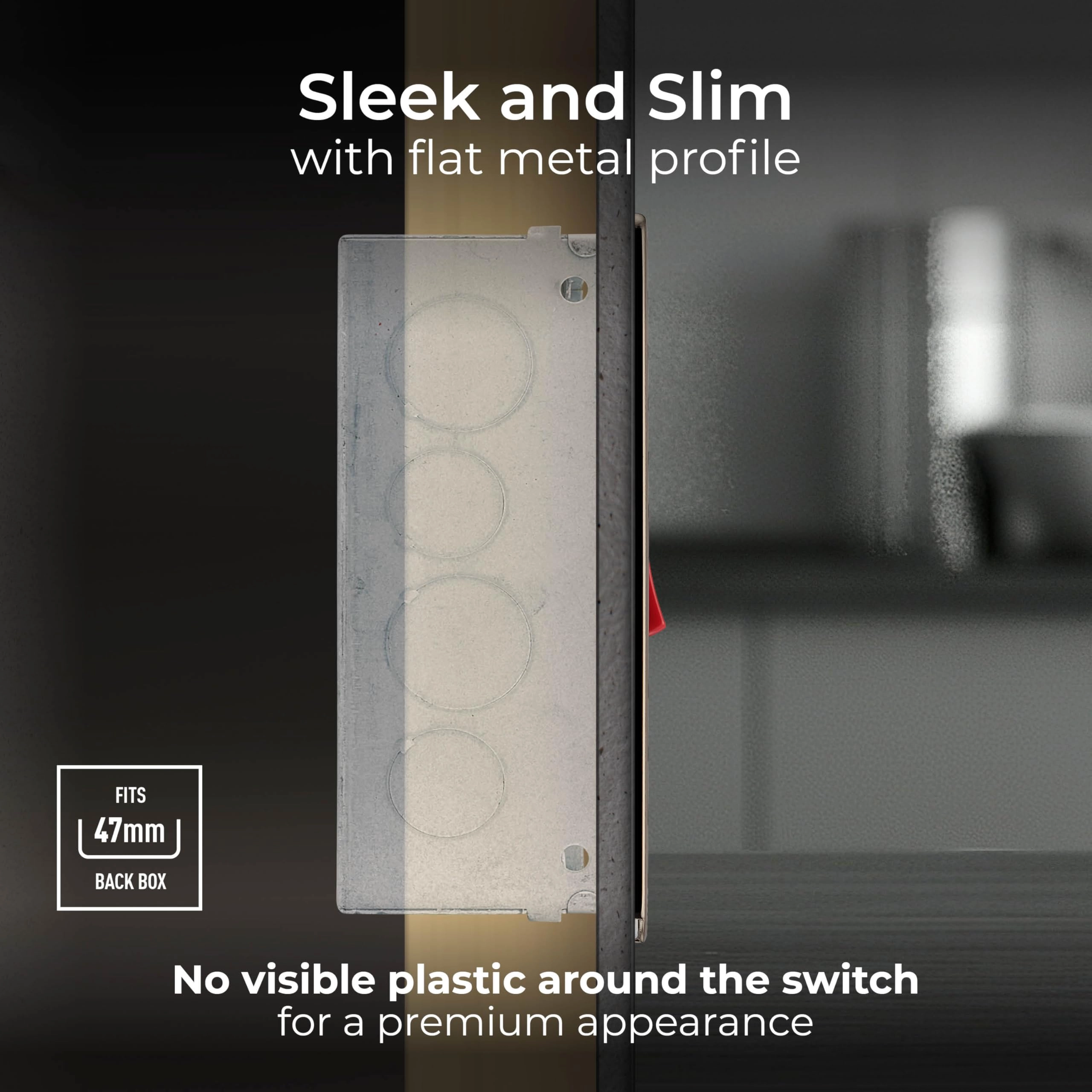 Cooker Control Switch Unit - 45A Double Pole Double Plate