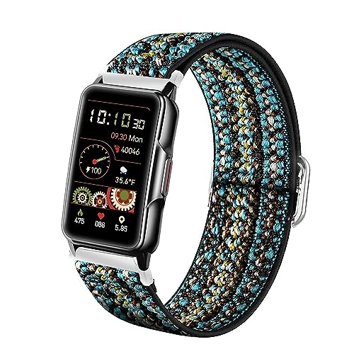 Watch Band for H80 1.47 Inch - Cotton Blue Grid 125-220 mm