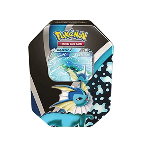 Eevee Evolutions Vaporeon V Tin - 2021 Fall 4 Booster Packs