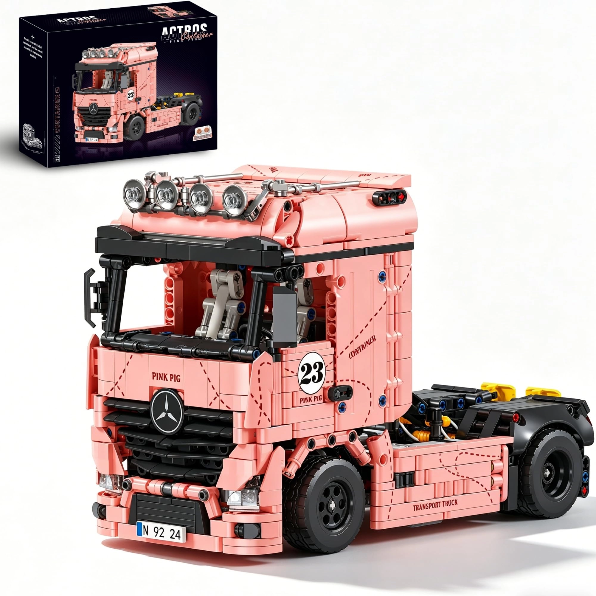 DrmBeyd Technik Actros - Pink Pig 1296 pcs