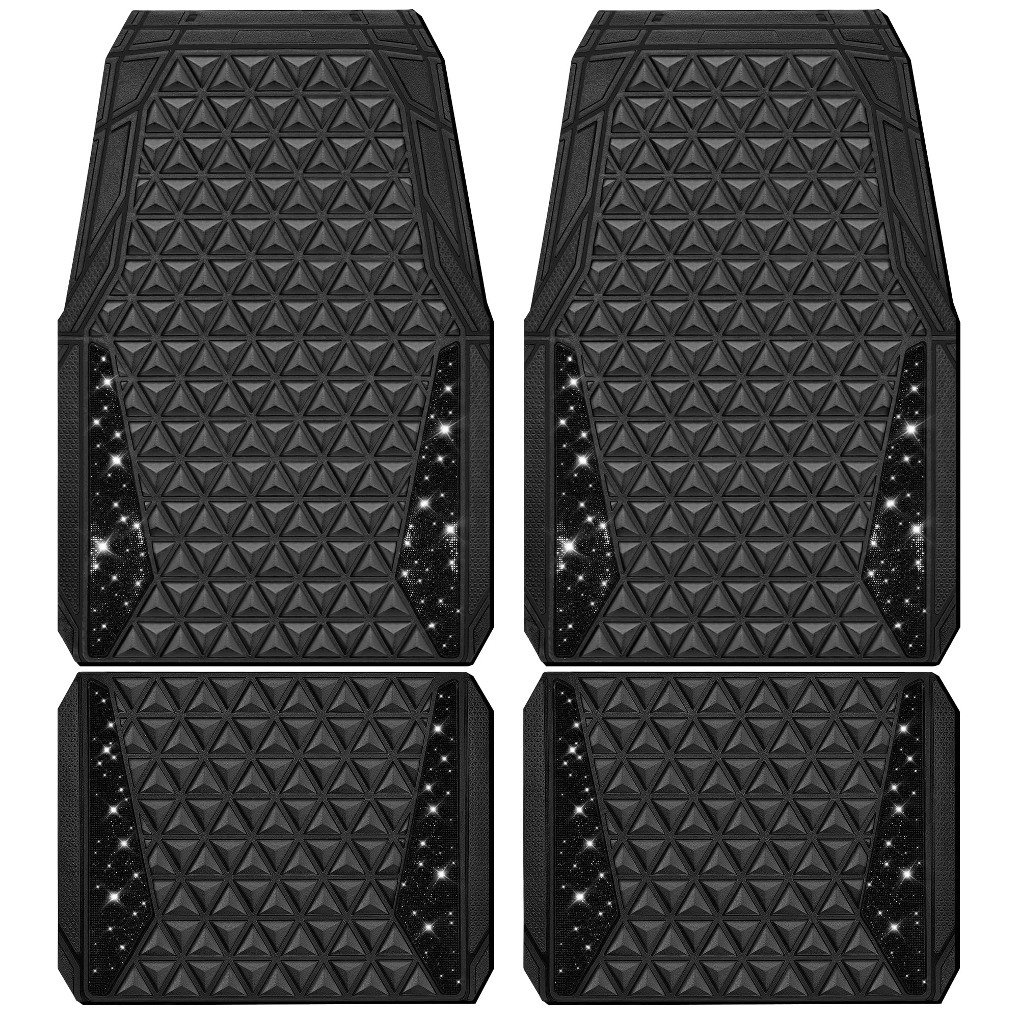 Bling Diamond Car Mats - 4.0 Count Universal Fit
