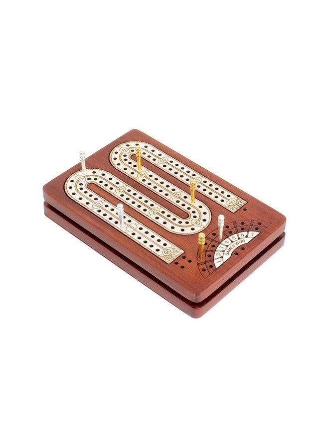 2 Track Cribbage Board - Wooden Travel Pocket Size