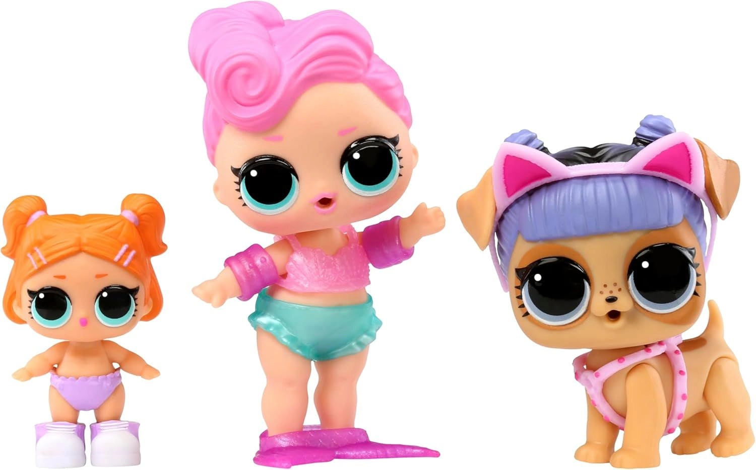 Waves Doll - Orange Hair + Pink Kansas K9 Puppy + Lil Beats Doll Ages 3+