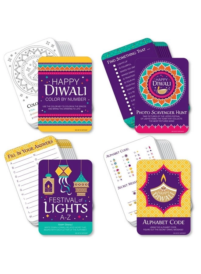 Big Dot of Happiness Happy Diwali - 4 Festival of Lights 10 Cards Each Bundle