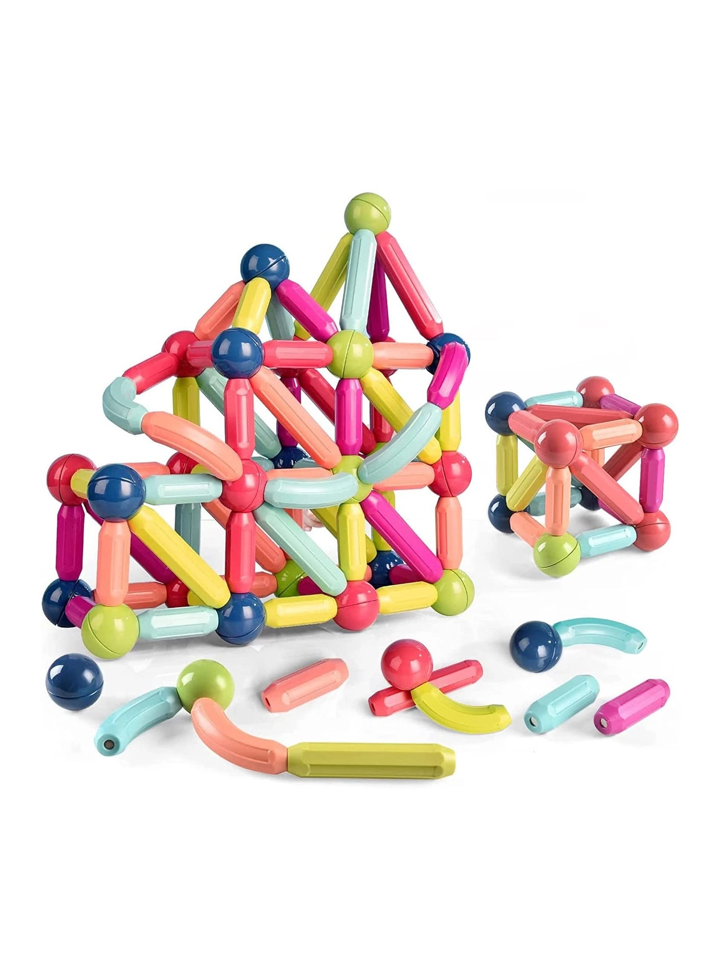 Loquat Magnetic Ball and Stick Building Set - 64pcs