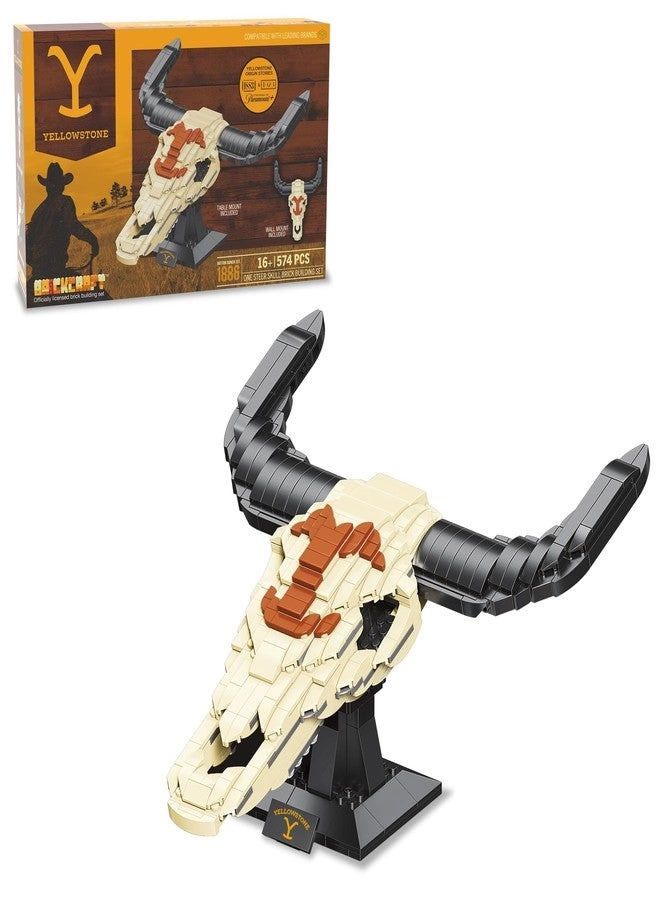 Brickcraft Yellowstone TV Show Cow Steer Skull Brick Building Set - 563 pcs