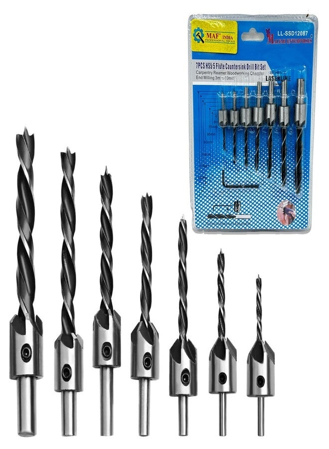 Malfah Enterprises Countersink Drill Bit Set - Hss 7 pcs 3mm to 10mm