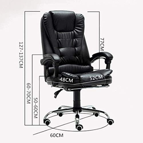 Desk Chair - PU Leather Brown High Back