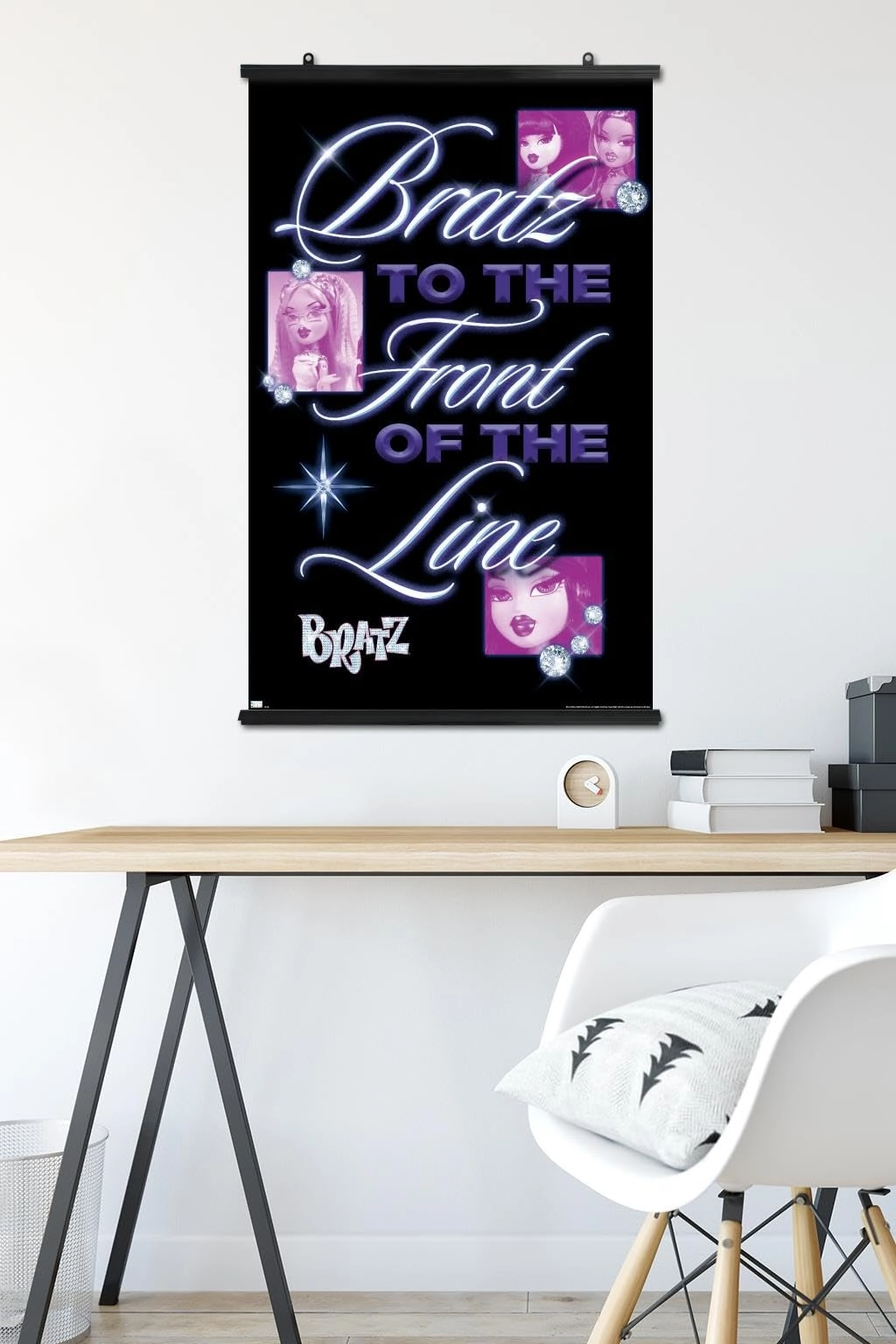 Bratz: Girls Nite Out - Front Of The Line Wall Poster - Paper 34"L x 22.4"W + Adhesive Poster Mounts - 16 sticky PostUps Tabs