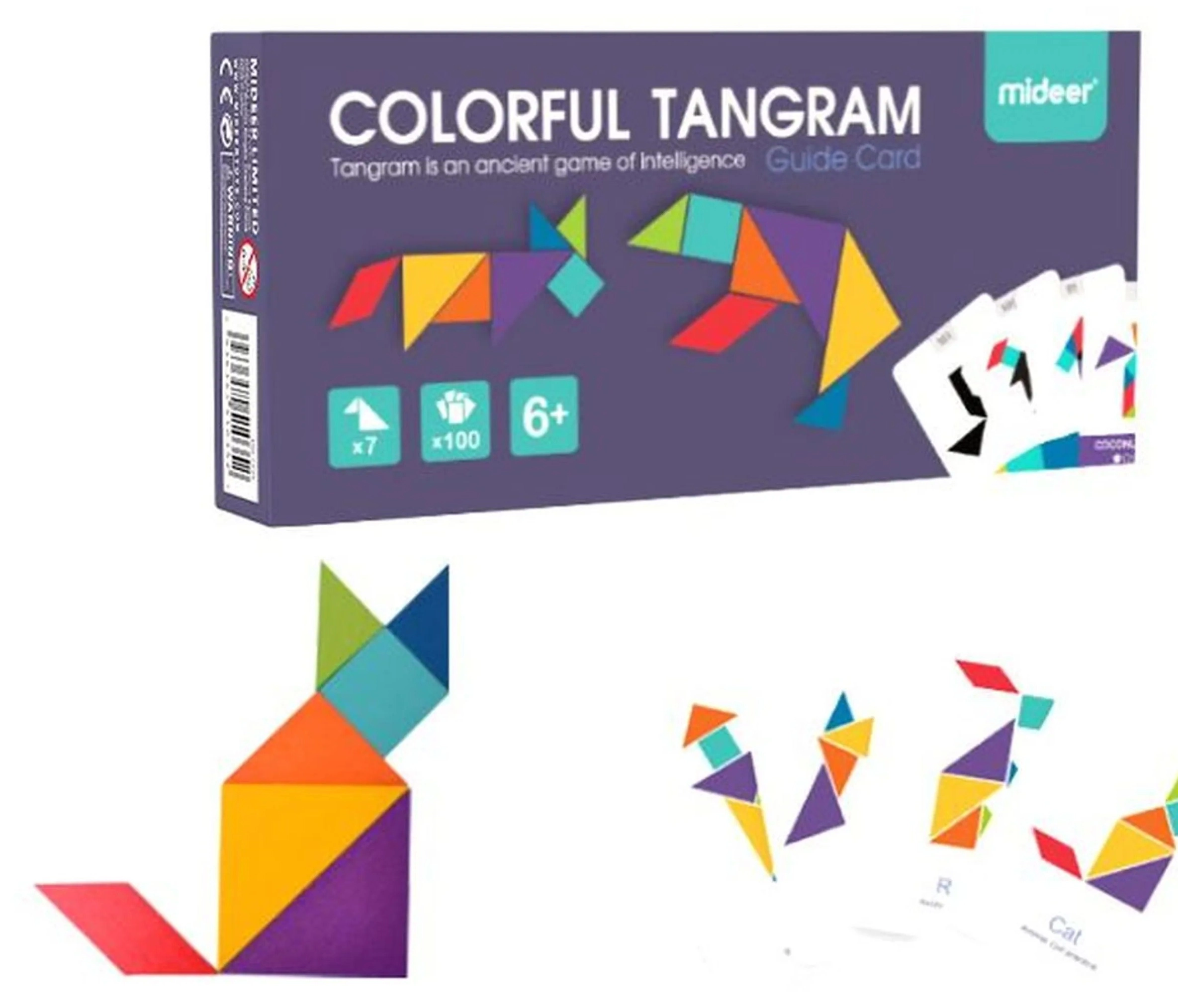 MIDEER Colorful Tangram Game - 6+ 7 pieces