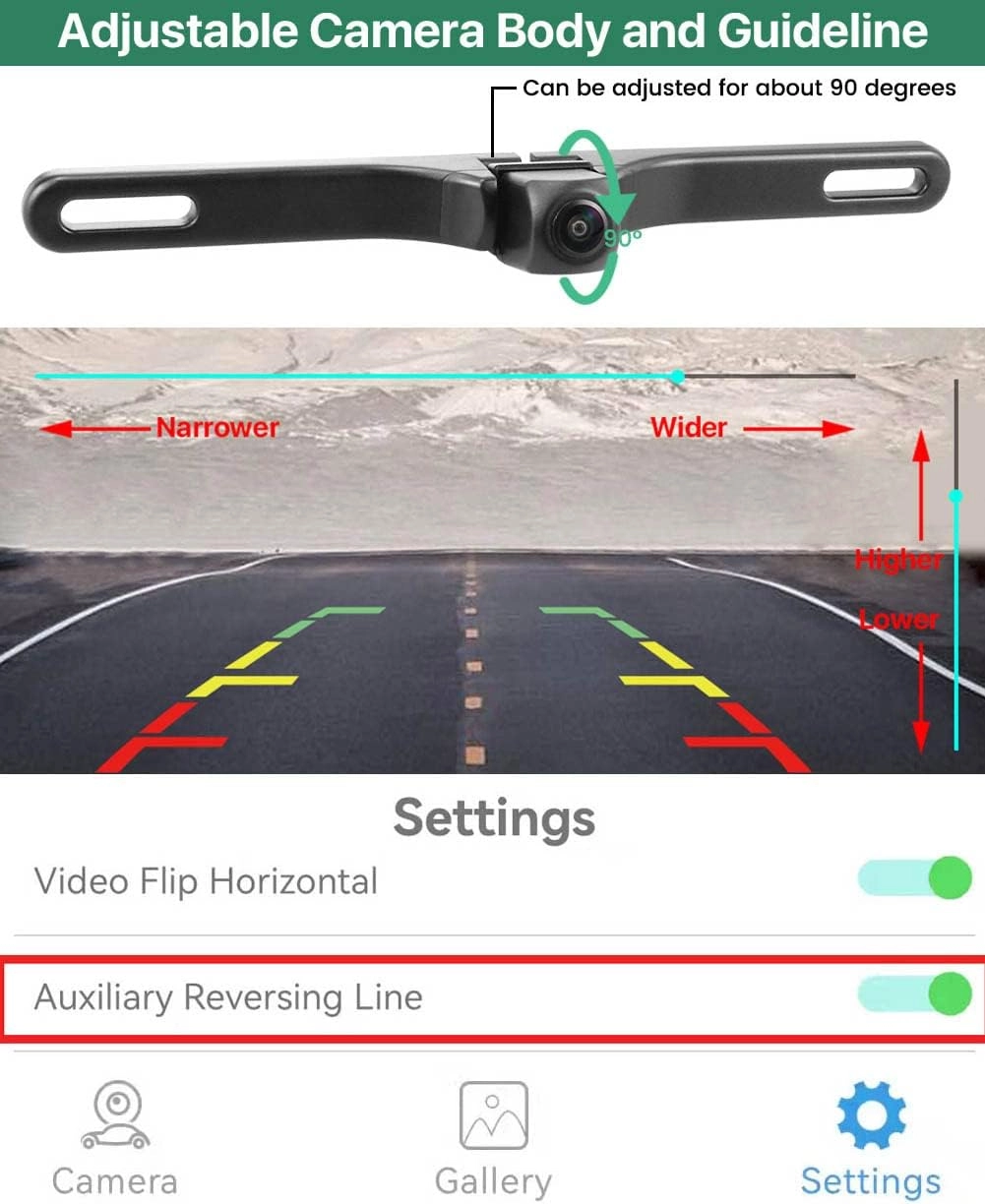 WiFi Car Wireless Backup Camera - Night vision 5G WIFI 1280*720p