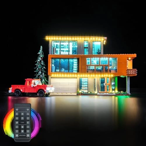 Led Light Kit - Remote Version Yellow Compatible with Lego 21354