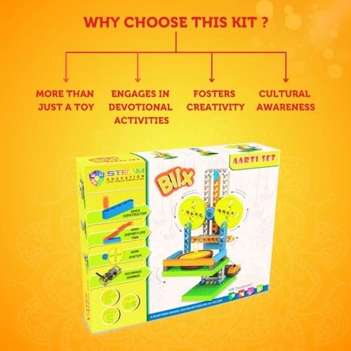 Aarti Construction Set - 5-in-1 75+ pcs Motorized for ages 8+