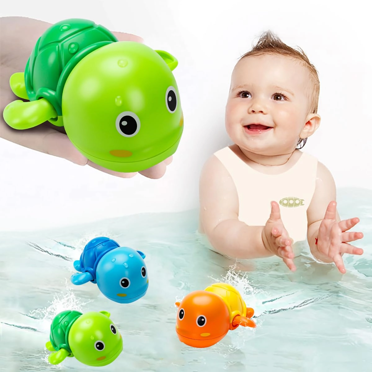 tohibee Swimming Turtle Bath Toy - 3 Pack