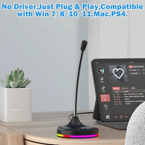 M8 With 3 Port Hub USB Microphone