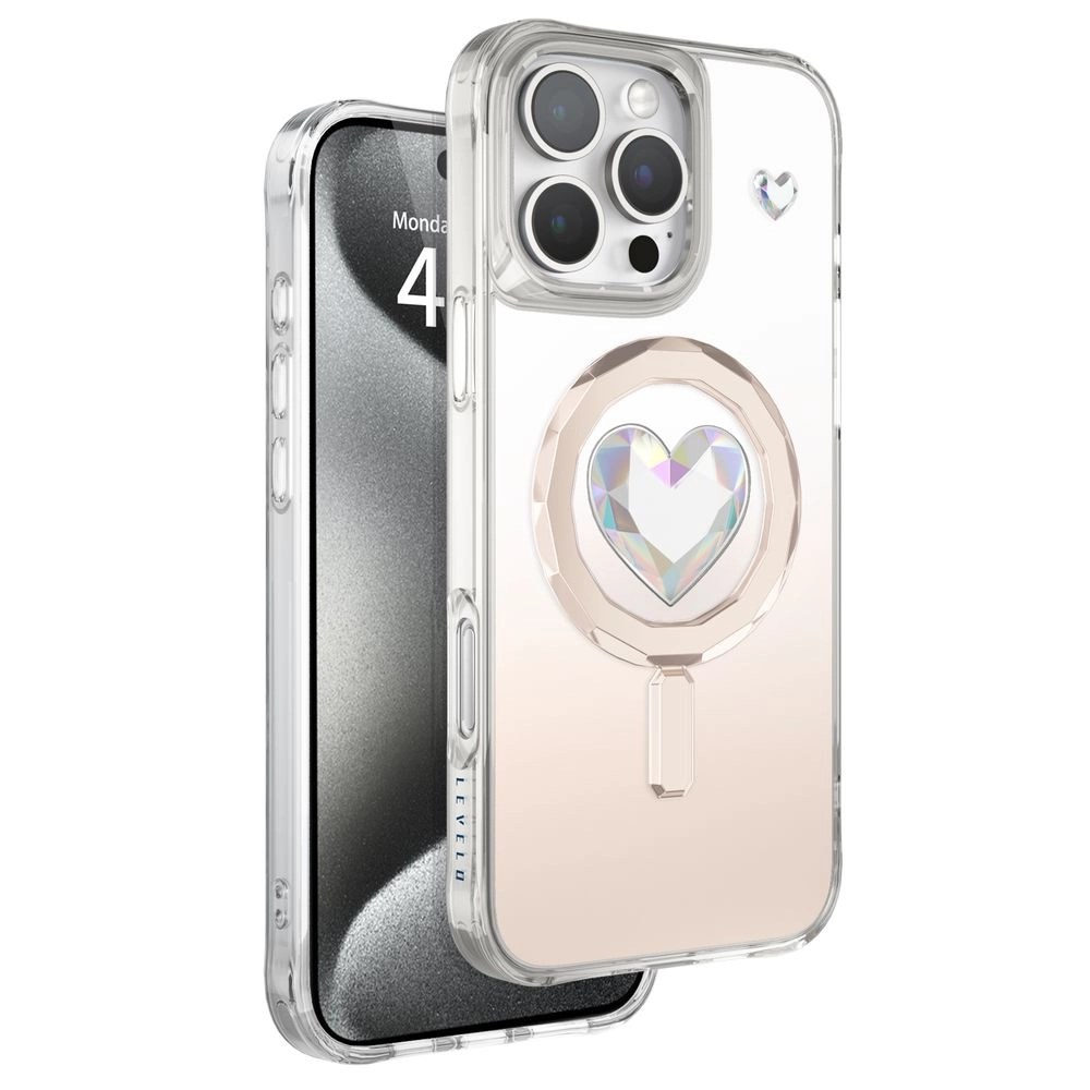 LEVELO Hearts MagSafe Case for iPhone 16 Pro