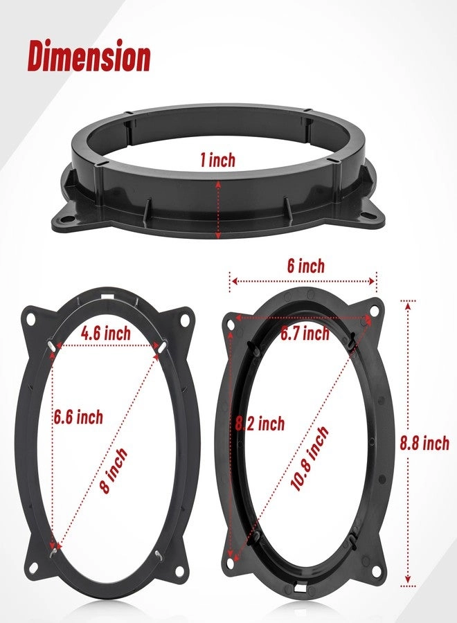Front Door Speaker Bracket Adapter - 6 x 9 inch
