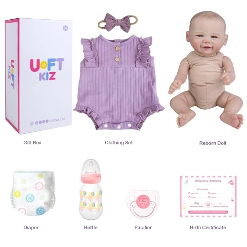 Reborn Baby Doll - 20 inch Vinyl Open Eyes Ages 3+