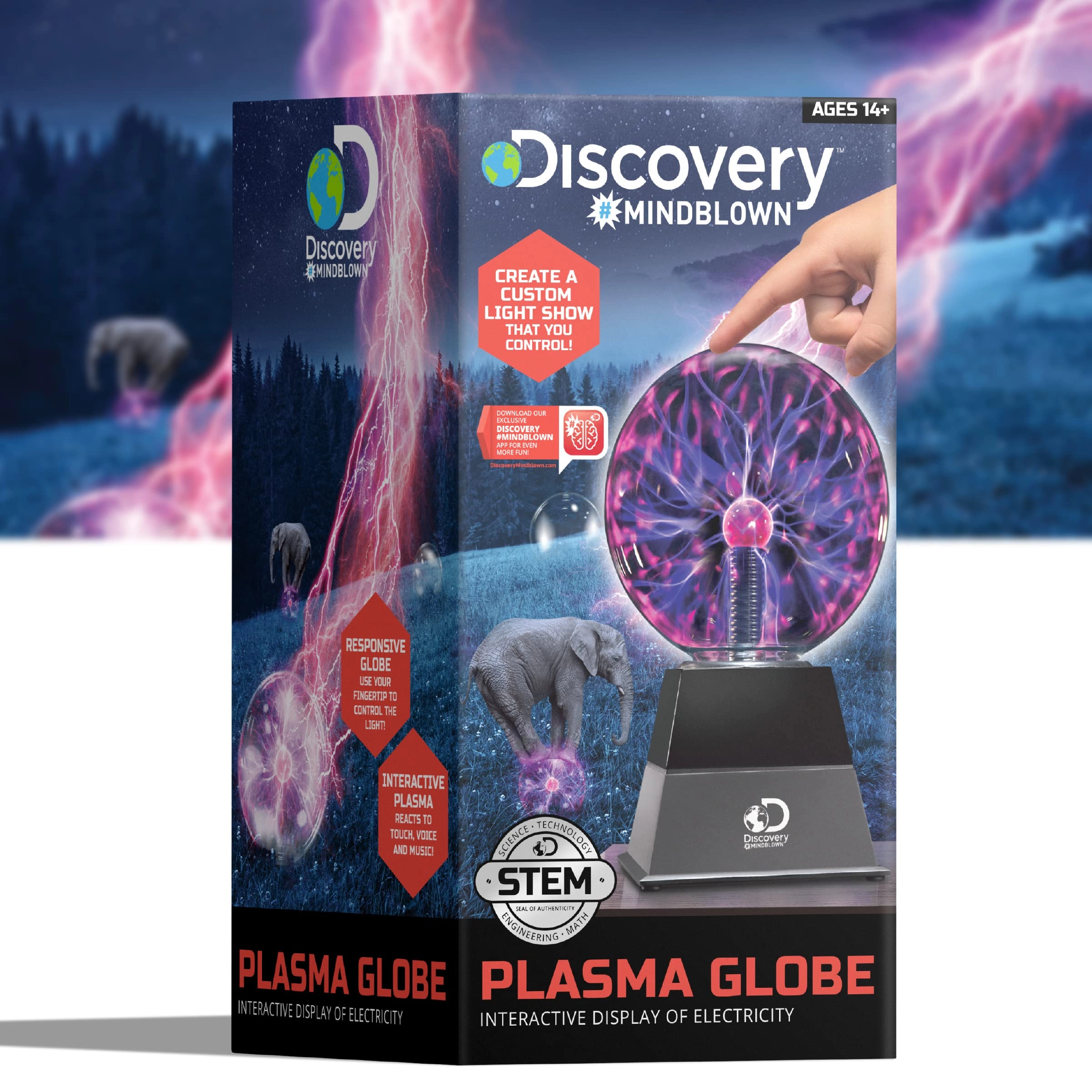 Plasma Globe - Touch & Sound Sensitive White
