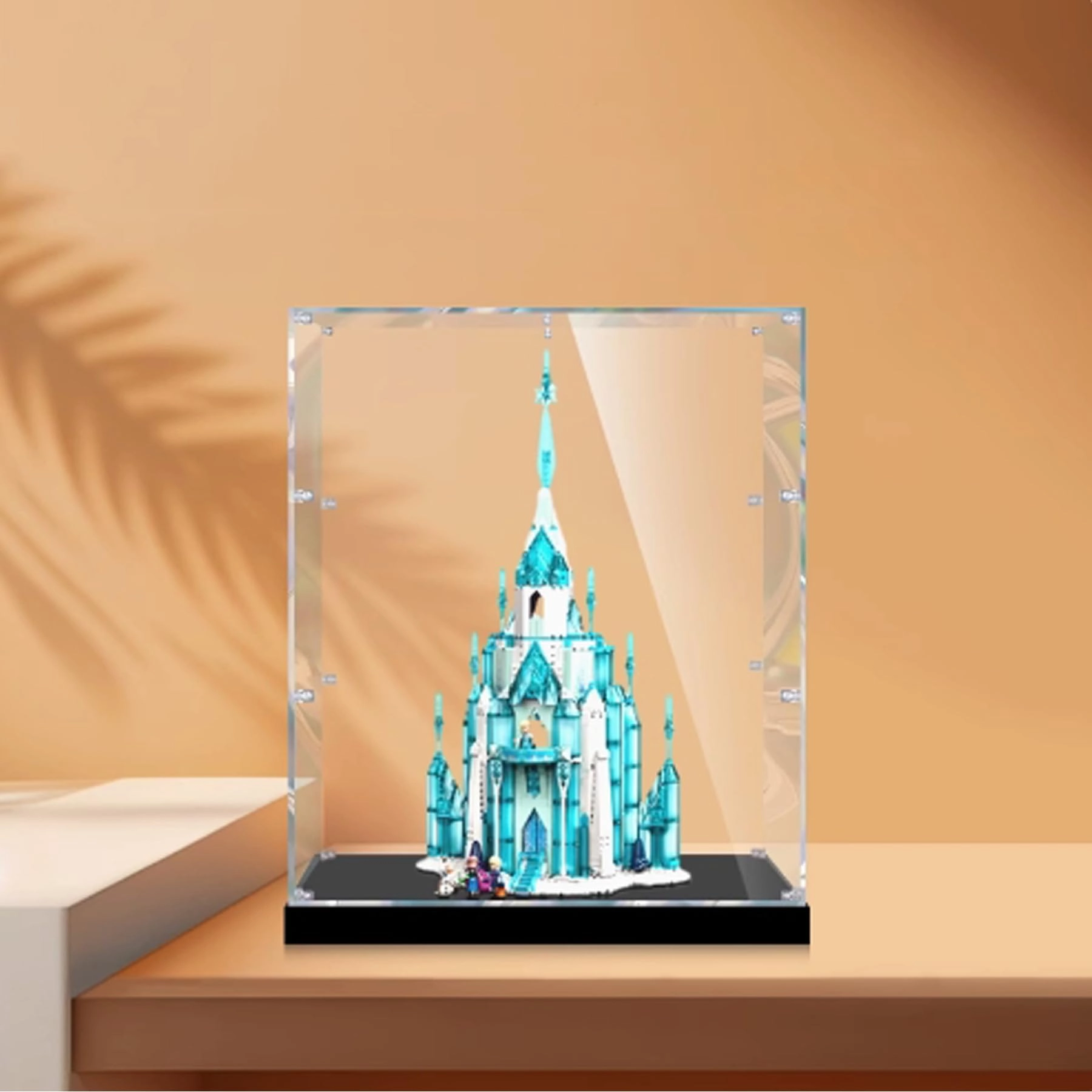FEIRUBO Dustproof Acrylic Display Box - Compatible with Lego 43197 40 x 25 x 70 cm Black Base