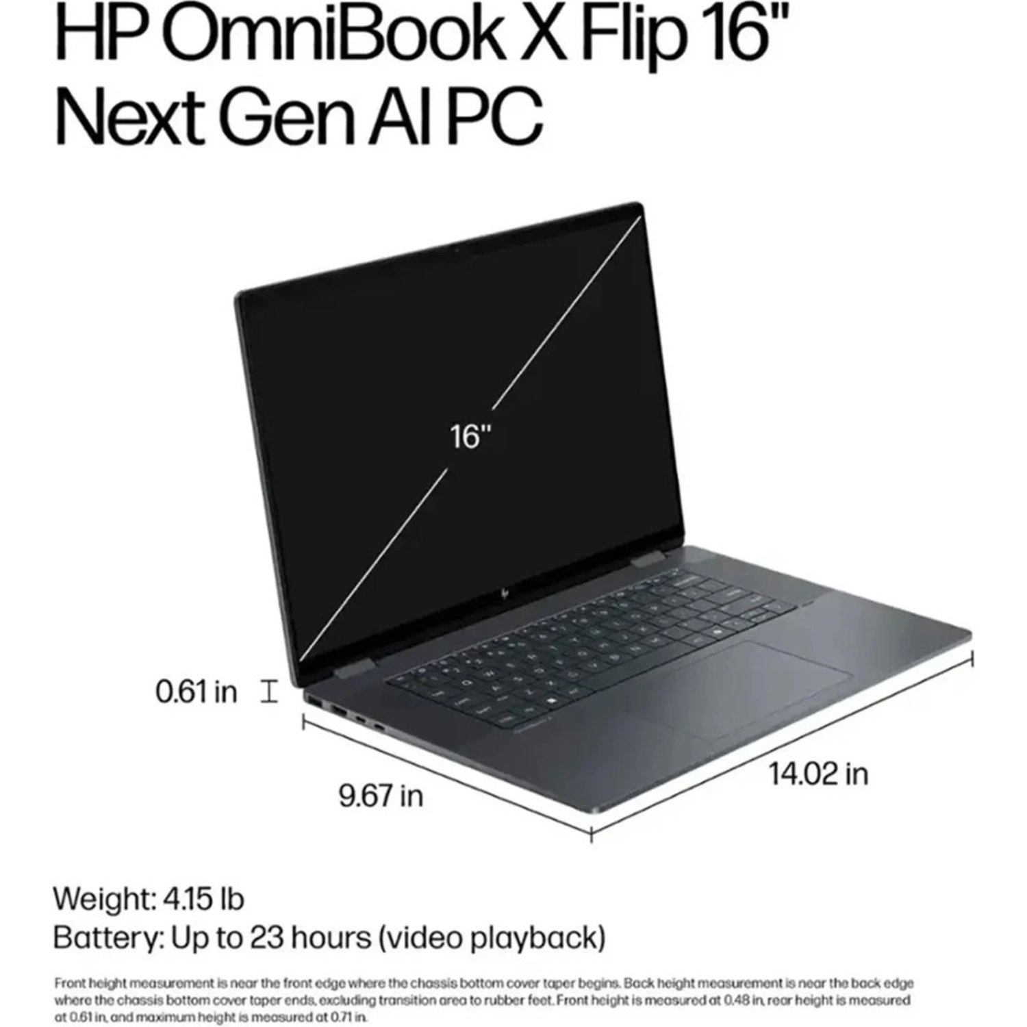 OmniBook X Flip 16-AS0023DX - 16'' Core Ultra 7-256V 16GB DDR5 2TB SSD