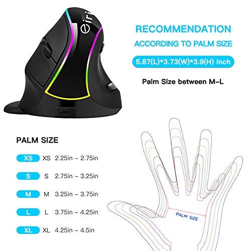 Ergonomic Vertical Mouse - Wireless