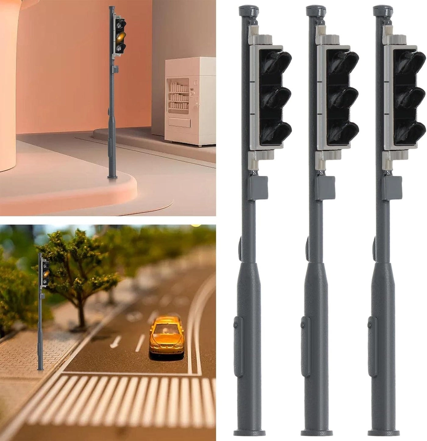 Model traffic light - 3 Pieces 1 to 72 OO Scale