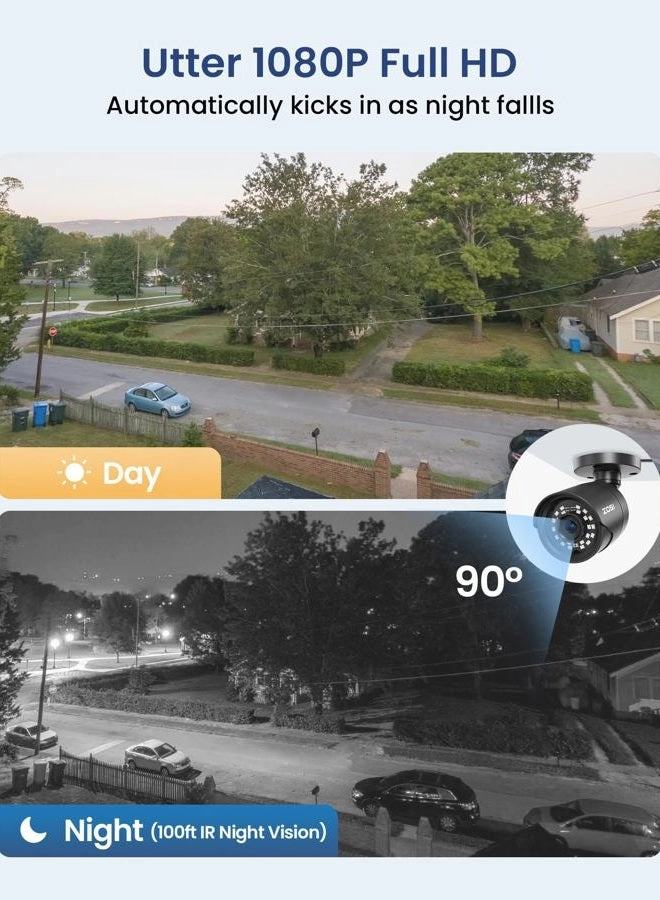 Home Security Camera System - 4 8CH 1080p