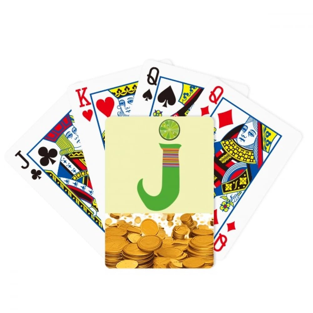 no/no J Alphabet Playing Card - Bridge Size 52 Cards