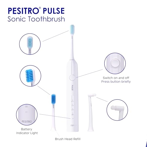 Pulse Sonic - 4 Smart Brushing Modes 44,000–60,000 Vibrations/Min USB-C Rechargeable