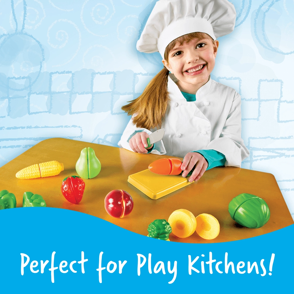 Pretend And Play Sliceable Fruits And Veggies Set - Suitable for 3 years and above 23 Pcs