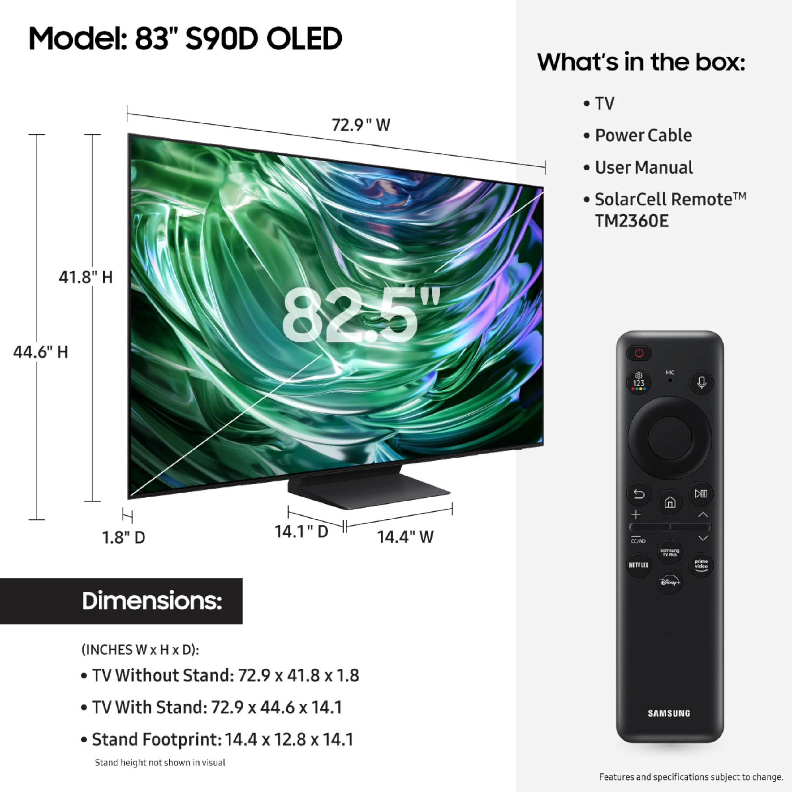 QA83S90DAEXZN - 83 inch