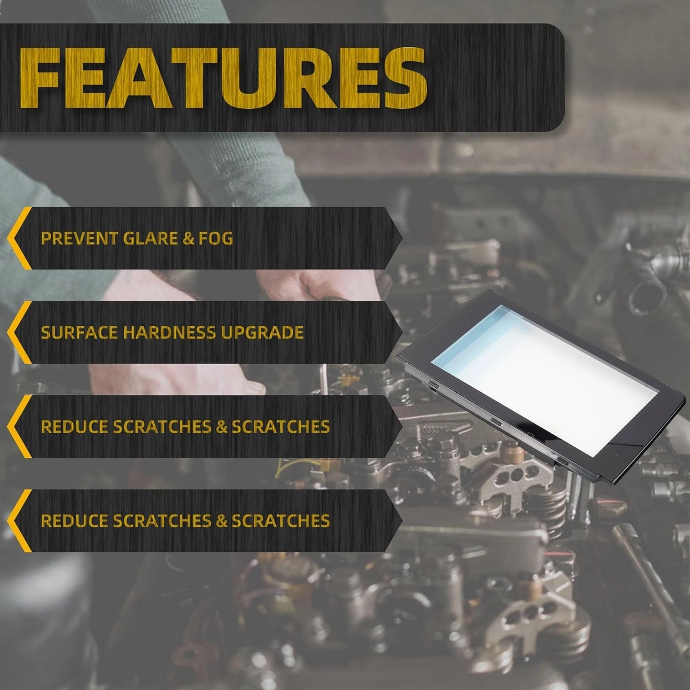 8" Touch Screen Glass - Mazda CX-9 2016-2018 clear