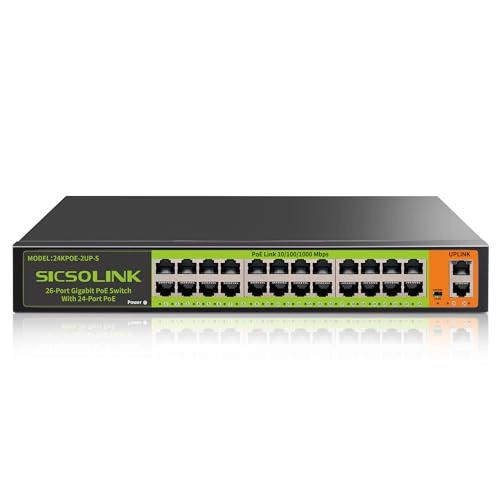24 port poe switch|gigabit uplink 24-Ports