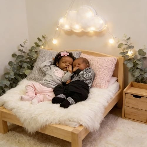 Reborn Baby Doll - 18 inch Vinyl African American Ages 3+ Bundle