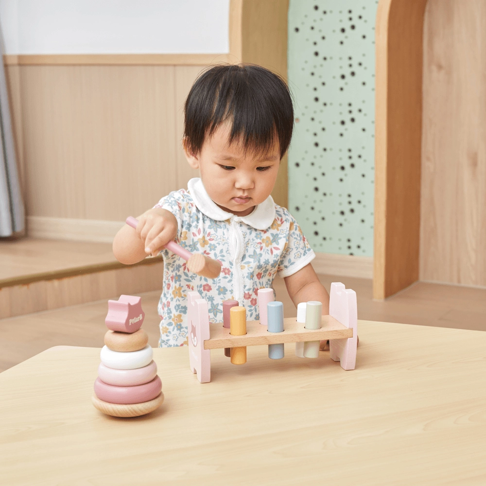 Fox Stacker And Pounding Bench Toy - Suitable for 12 months and above