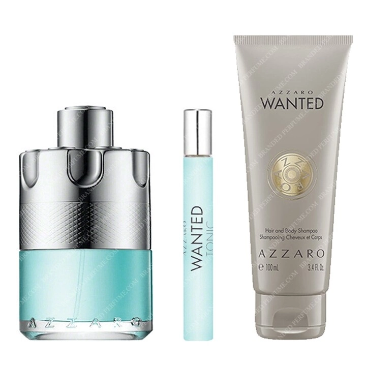 Azzaro Wanted Tonic + Hair&Body Shampoo - Eau de Toilette 3 Pieces