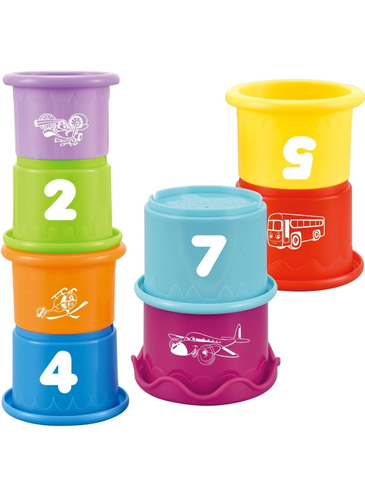 Rainbow Stacking Cups - Babies and Toddlers 9 pieces