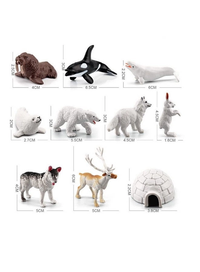 Mini Arctic Animals Figurines 10 pcs