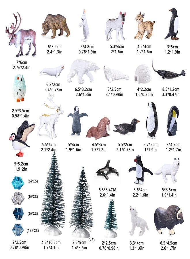 Arctic Animal Toy Set 60 pcs