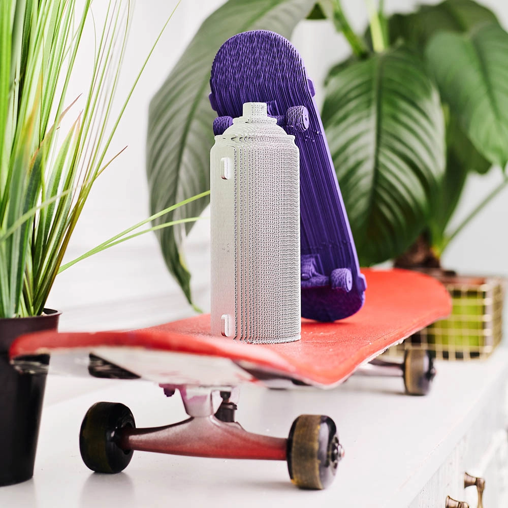 Skateboard And Spray Can 2-in-1 3D Puzzle (7529-CARTSKATE) - 194 pcs